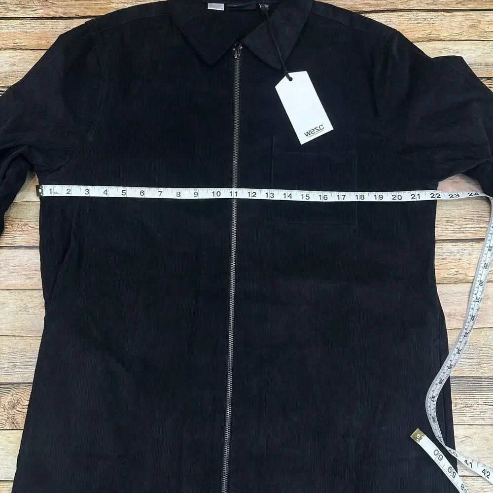 Wesc Nick Corduroy Shirt Jacket Black Men's XL NWT
